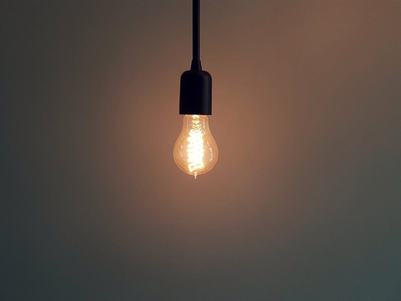 hanging light bulb